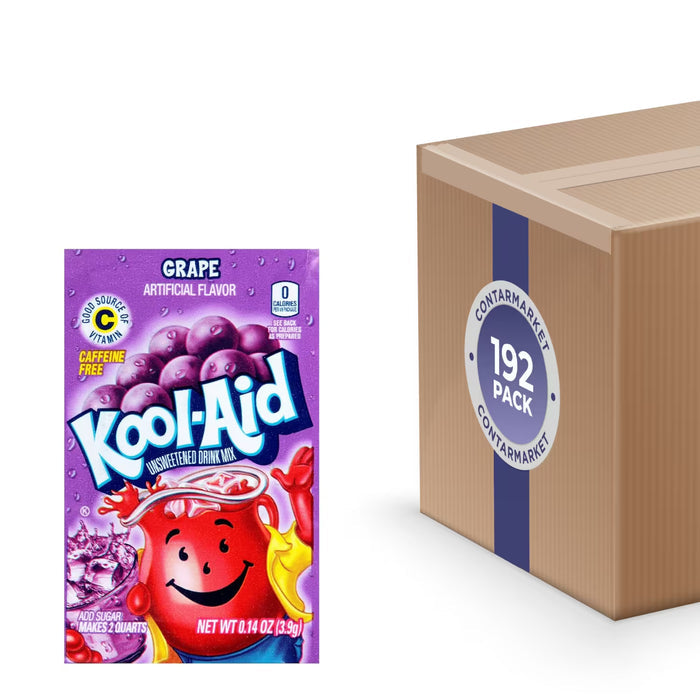 Kool-Aid Grape Unsweetened Soft Drink Mix 0.14 oz - 192 Pack