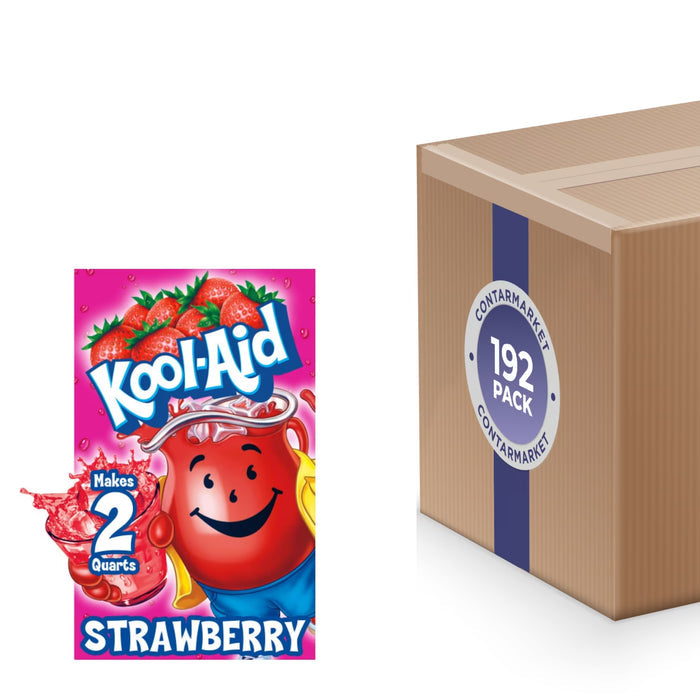 Kool-Aid Strawberry Unsweetened Drink Mix 0.14 oz - 192 Pack