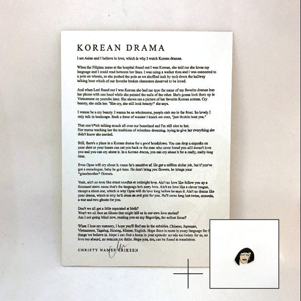 Korean Drama (Pin + Poem Pack)