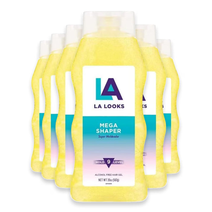 L.A. Looks Rock Hard Fixation Mega Hold Hair Styling Gel - 20 oz - 6 Pack
