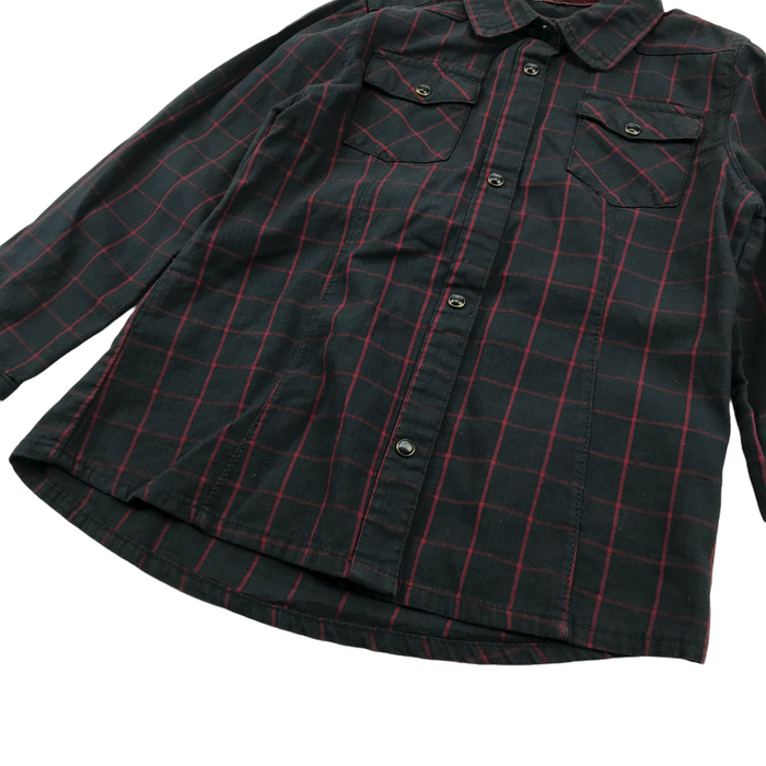 La Redoute 5 years dark navy and red checked shirt