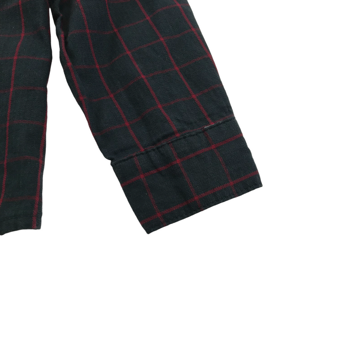 La Redoute 5 years dark navy and red checked shirt