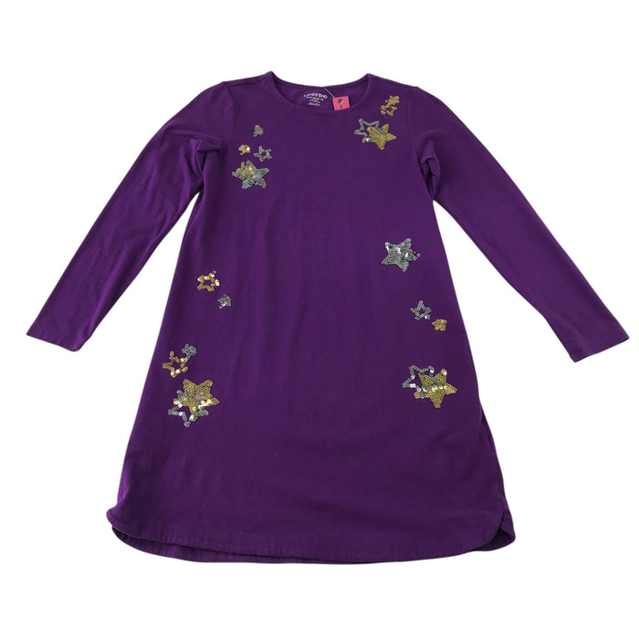 Lands End 11-12 years purple dress cotton elastane