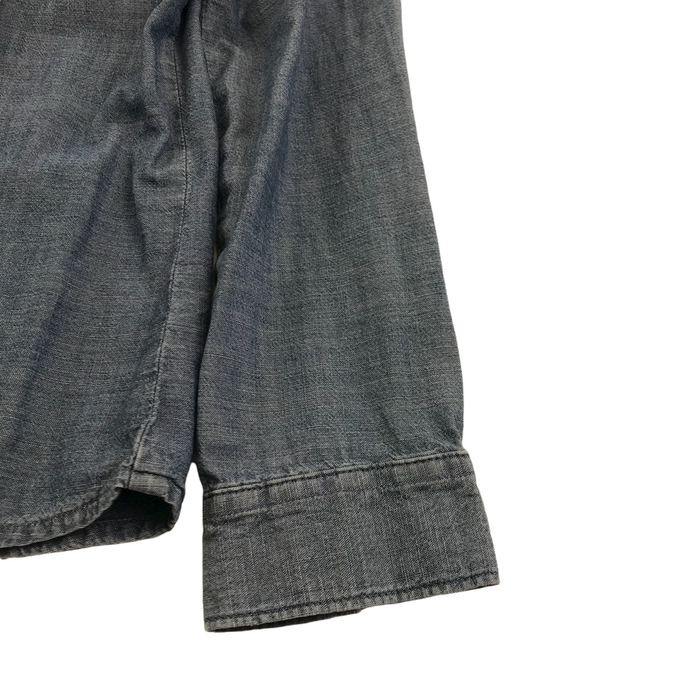Land's End 7 years blue denim-style round collar shirt
