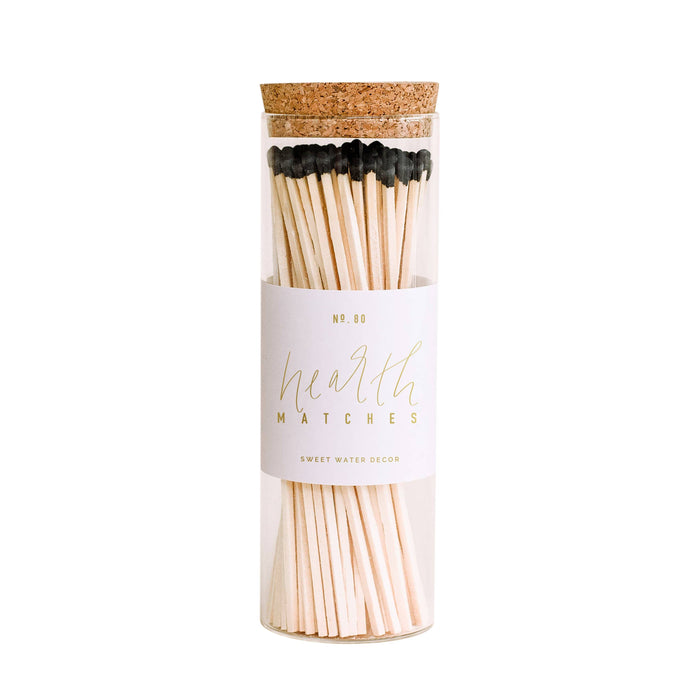 Large Hearth Matches: Black Tip