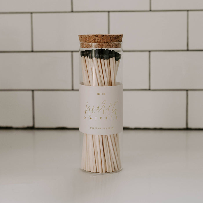 Large Hearth Matches: Black Tip
