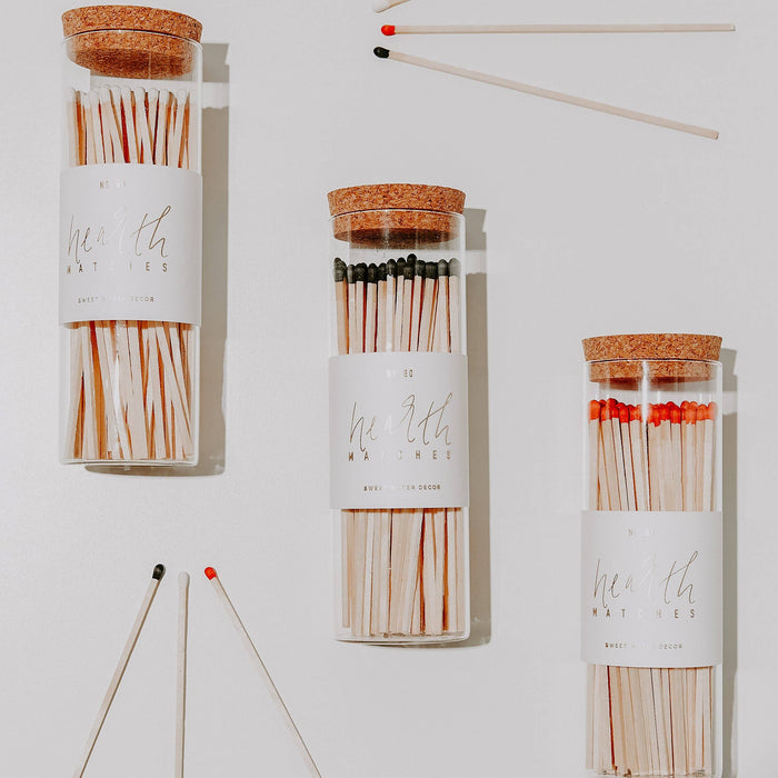 Large Hearth Matches: Black Tip