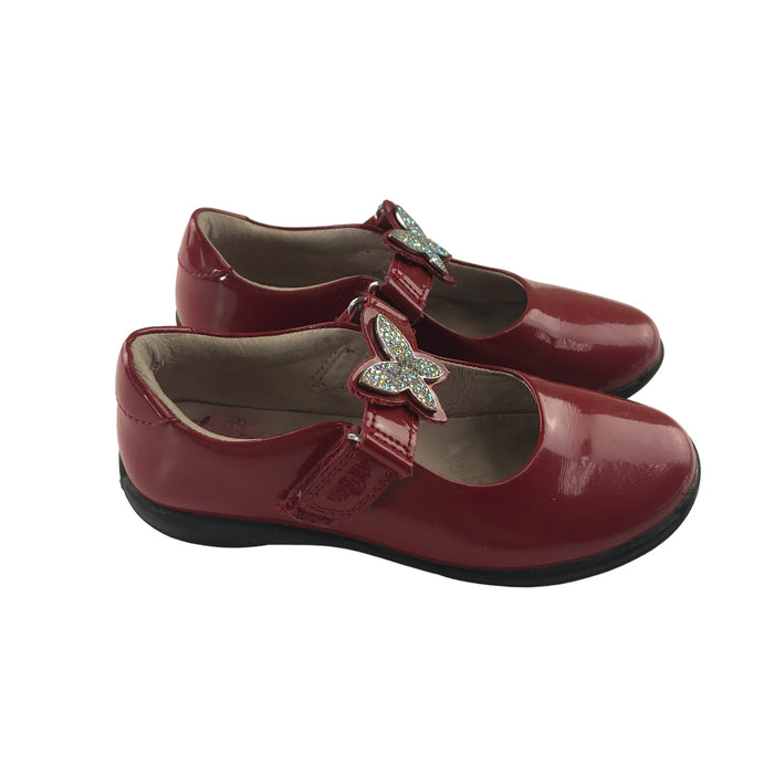 Lelli Kelly size UK 10 (jr) red flat pumps shoes