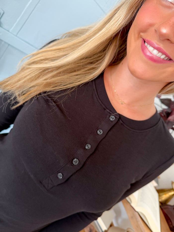 Be Cool Lena Henley Long Sleeve Top – women's long sleeve tee