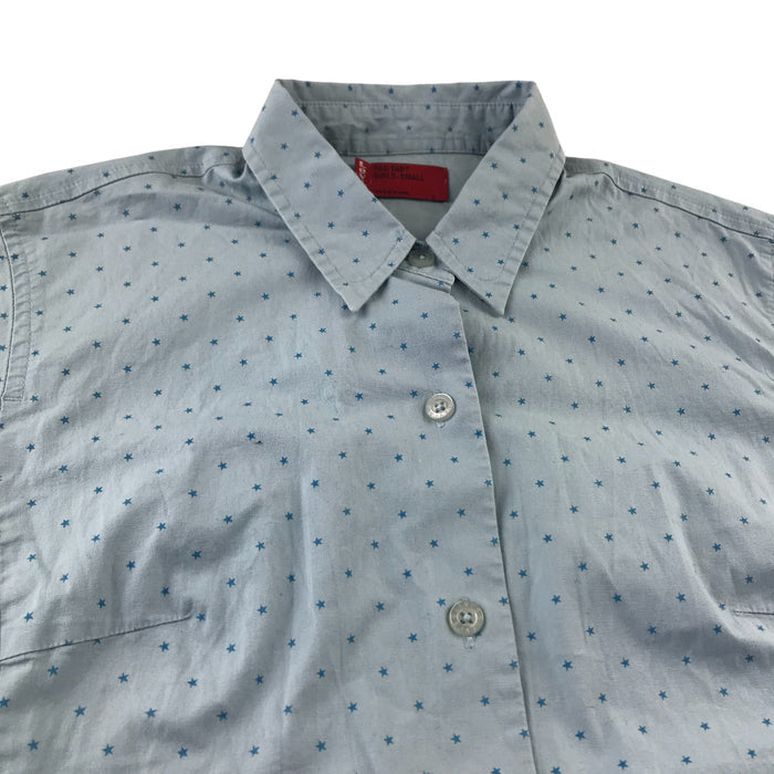 Levi's 12-14 years light blue short sleeve with stars buttoned shirt