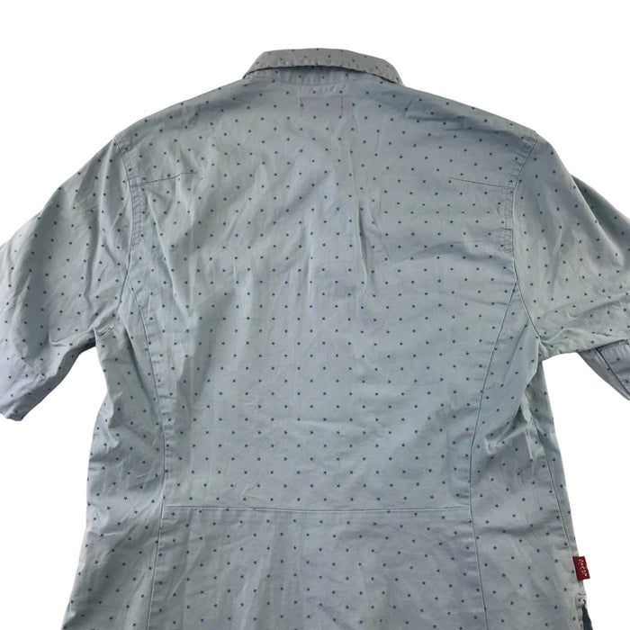 Levi's 12-14 years light blue short sleeve with stars buttoned shirt