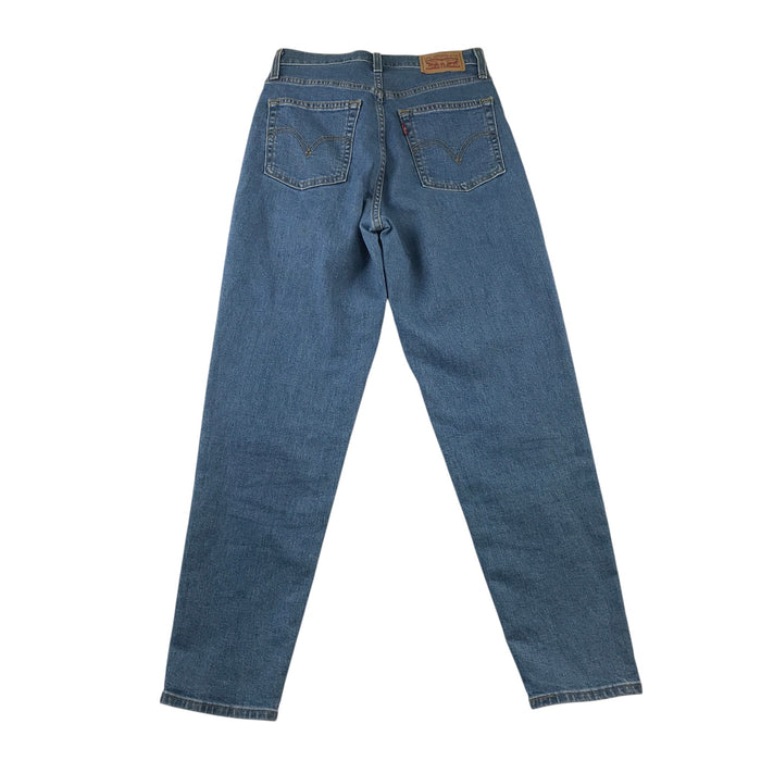 Levi's XS W26 blue high waisted taper jeans cotton elastane