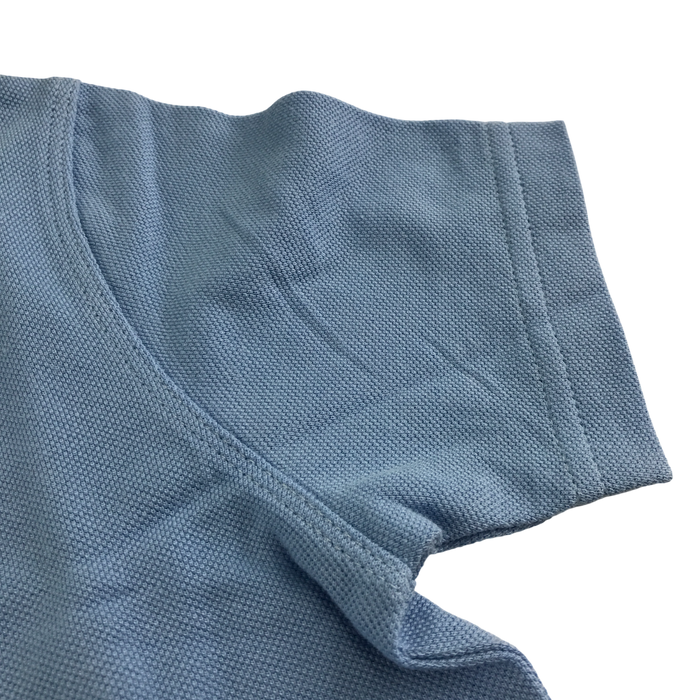 Light blue girls scallop collar school polo shirt