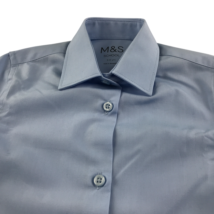 Light blue unisex long sleeve school shirt