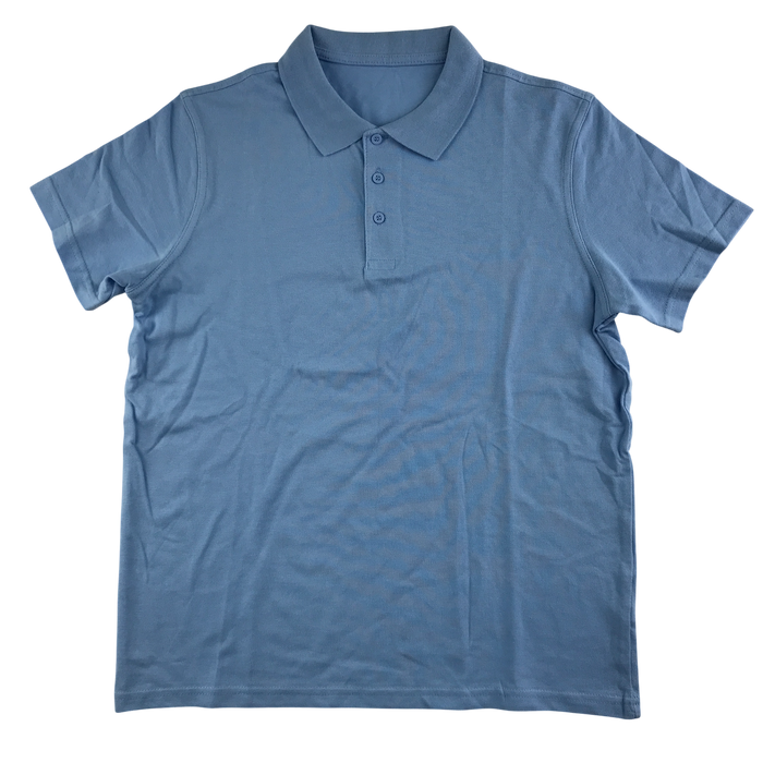 Light blue unisex school polo shirt