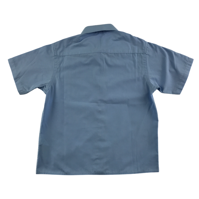 Light blue unisex short sleeve school shirt