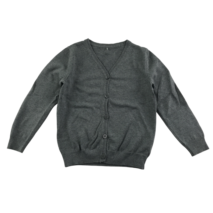 Light grey girls plain school cardigan
