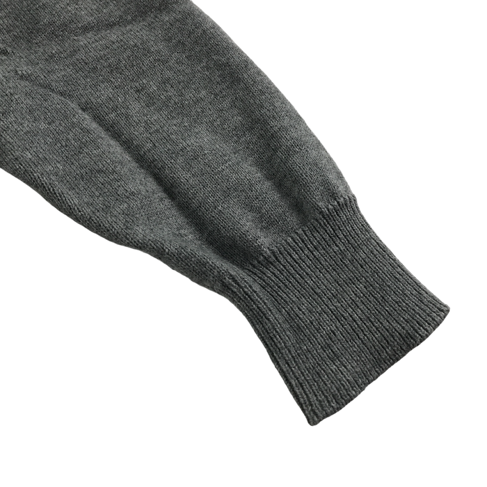 Light grey unisex v-neck school jumper