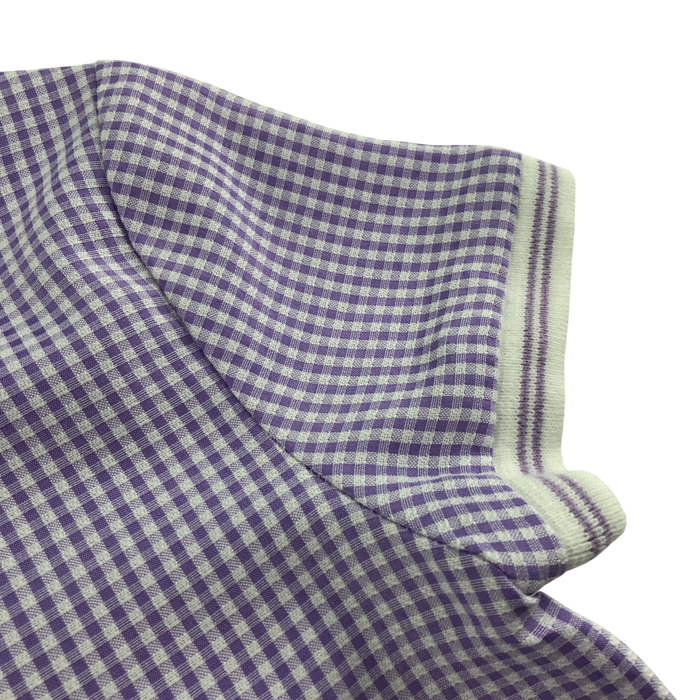 Lilac gingham with zipper girls school summer dress
