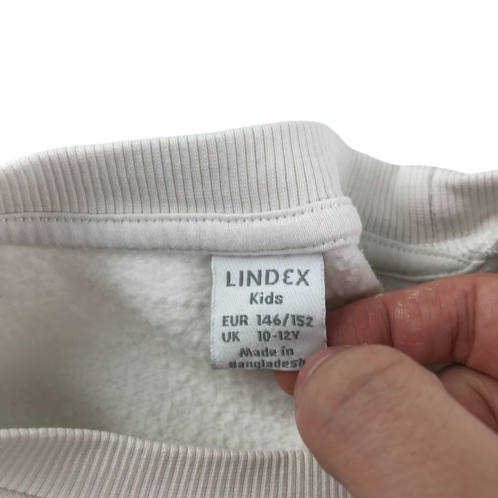 Lindex 11-12 years white crewneck with lace sweater