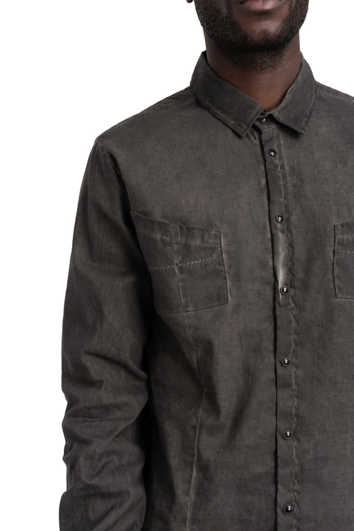 MD75 | SS26 - Linen shirt, Antra resin MD13283L