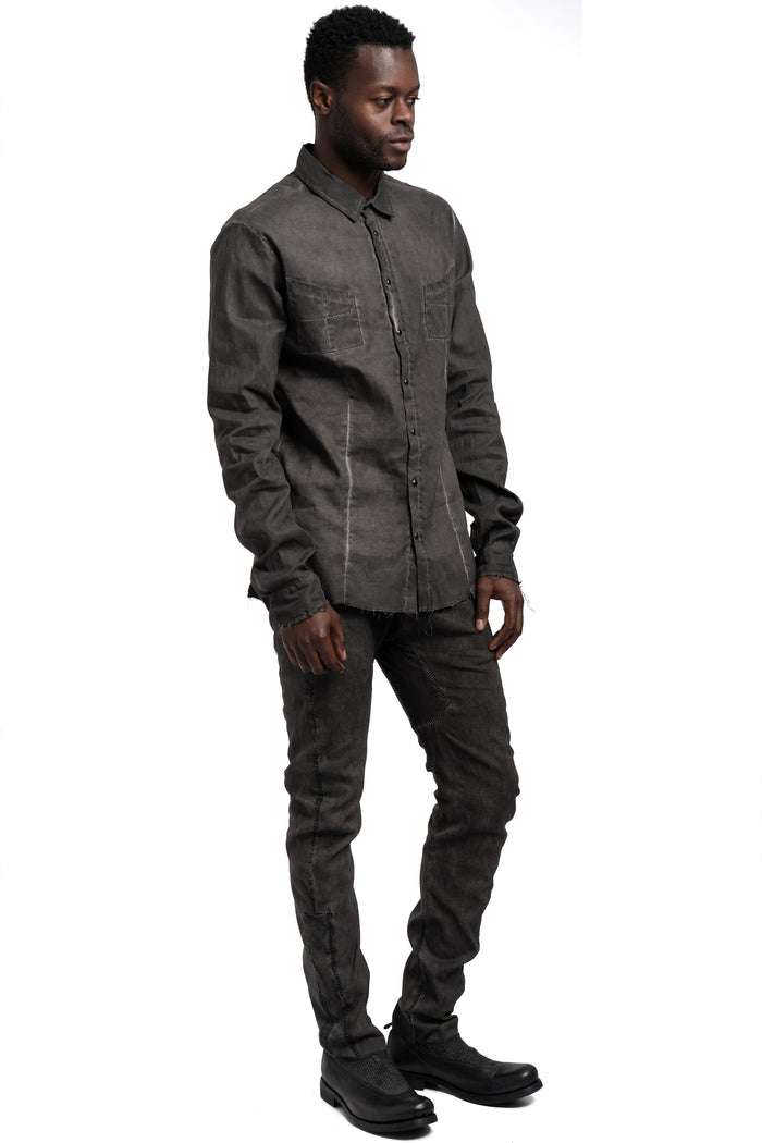 MD75 | SS26 - Linen shirt, Antra resin MD13283L