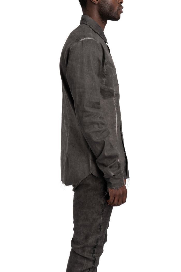 MD75 | SS26 - Linen shirt, Antra resin MD13283L