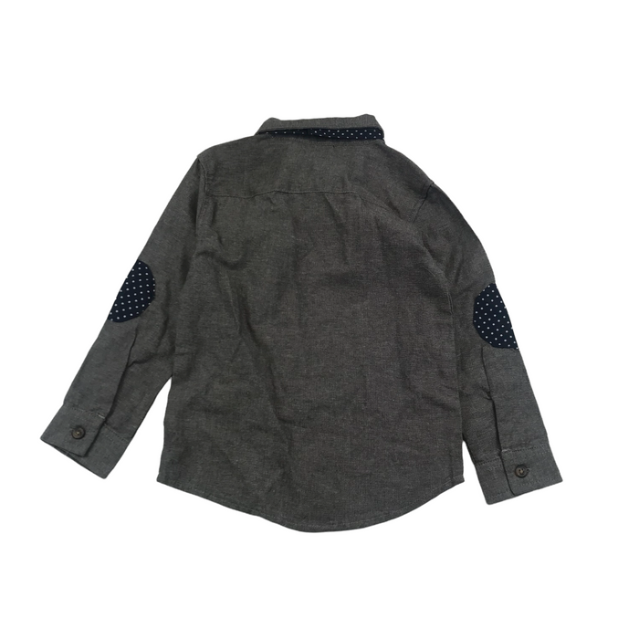 Little Gent 5 years grey moustache shirt