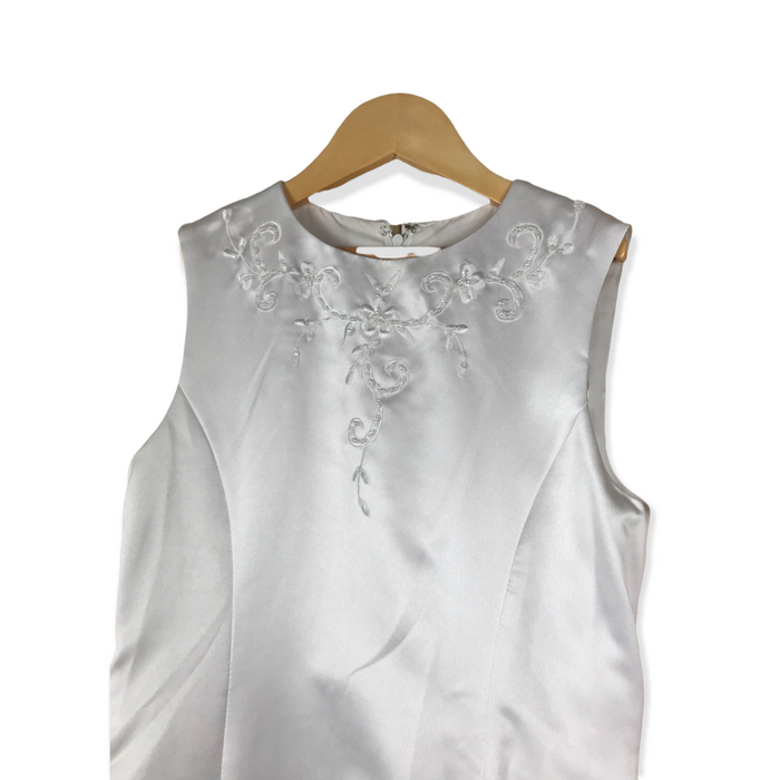 Little People 10-11 years white embroidery formal dress