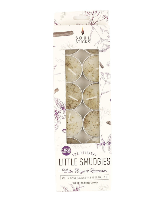 Little Smudgies Sage Tea Lights ~ set of 12