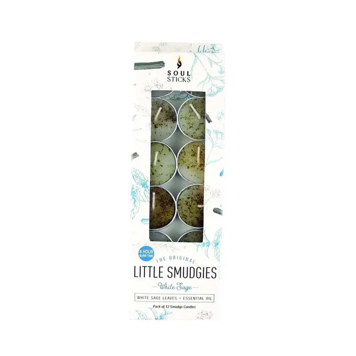 Little Smudgies Sage Tea Lights ~ set of 12
