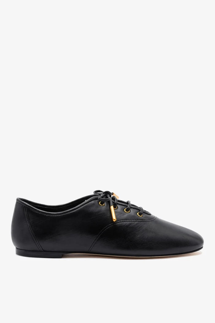 Liza Sneaker In Black Leather Oxford Larroudé