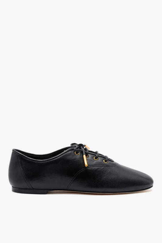 Liza Sneaker In Black Leather Oxford Larroudé