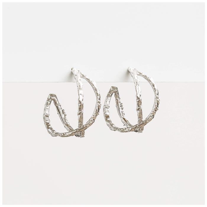 Stella & Gemma Lola Silver Hoop Earrings | Koop.co.nz