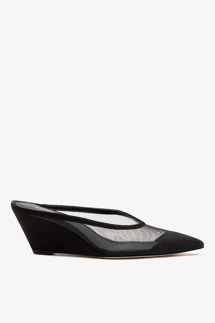 Loulou Mesh Mule Black Mule Larroudé