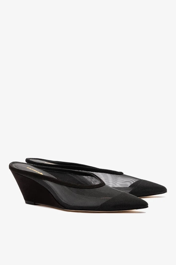 Loulou Mesh Mule Black Mule Larroudé