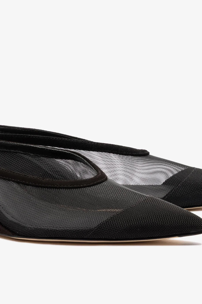 Loulou Mesh Mule Black Mule Larroudé