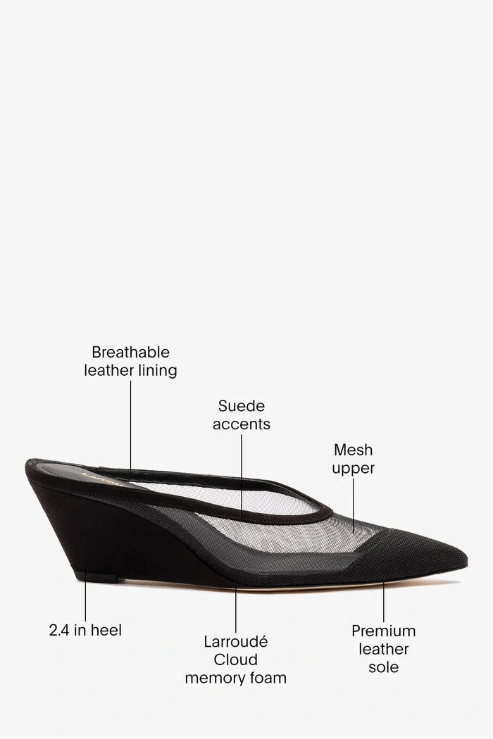 Loulou Mesh Mule Black Mule Larroudé