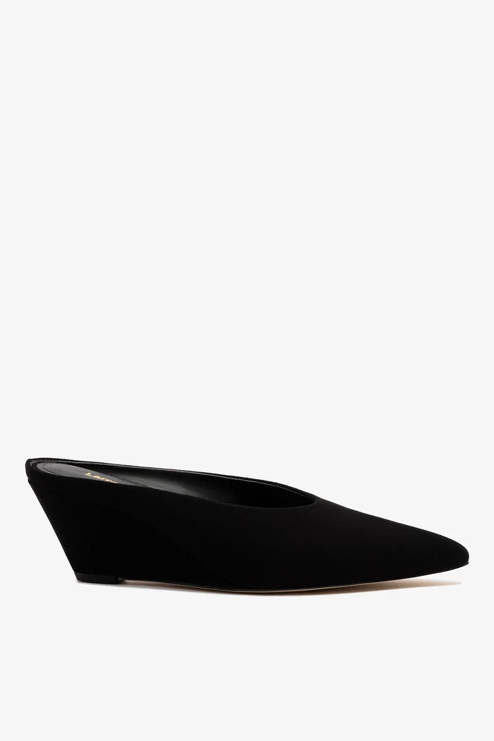 Loulou Mule Black Suede Mule Larroudé