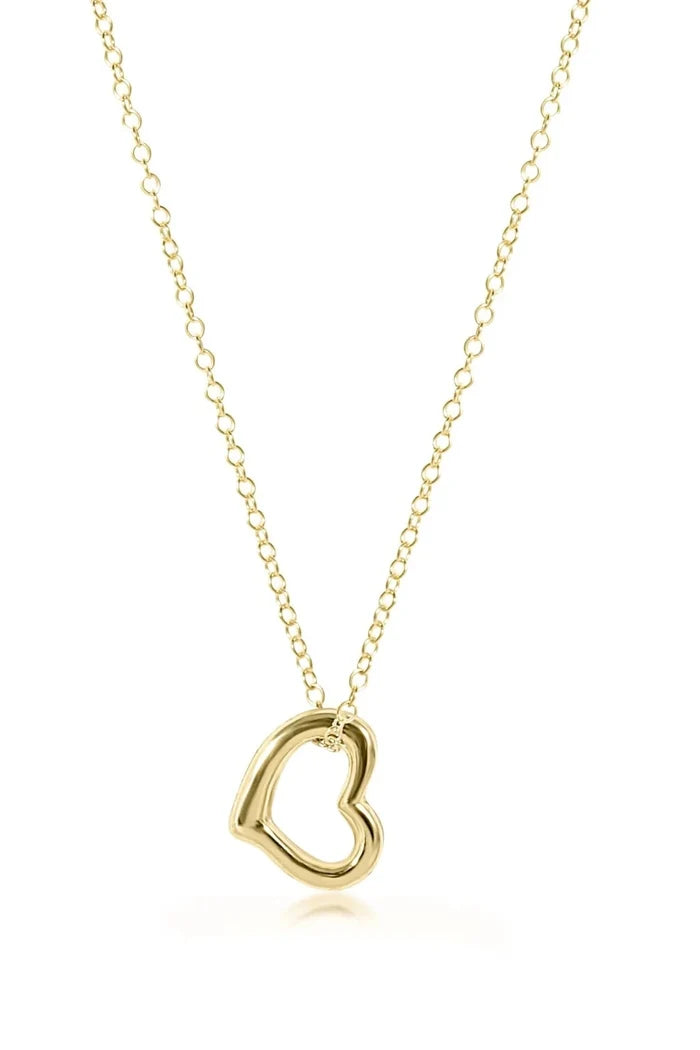 Love Gold Large Charm 16" Necklace Gold