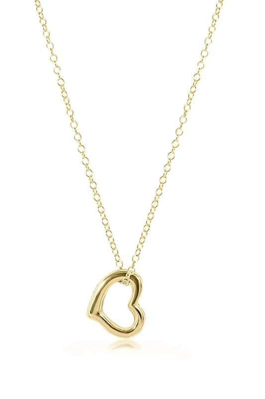 Love Gold Large Charm 16" Necklace Gold