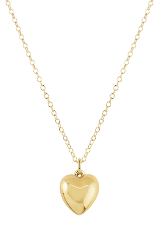 Love Plush Gold Large Charm 16" Necklace Gold