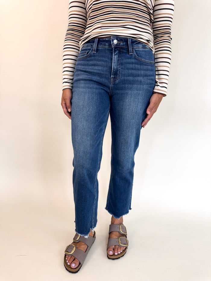 Lucy Uneven Hem Cropped Denim
