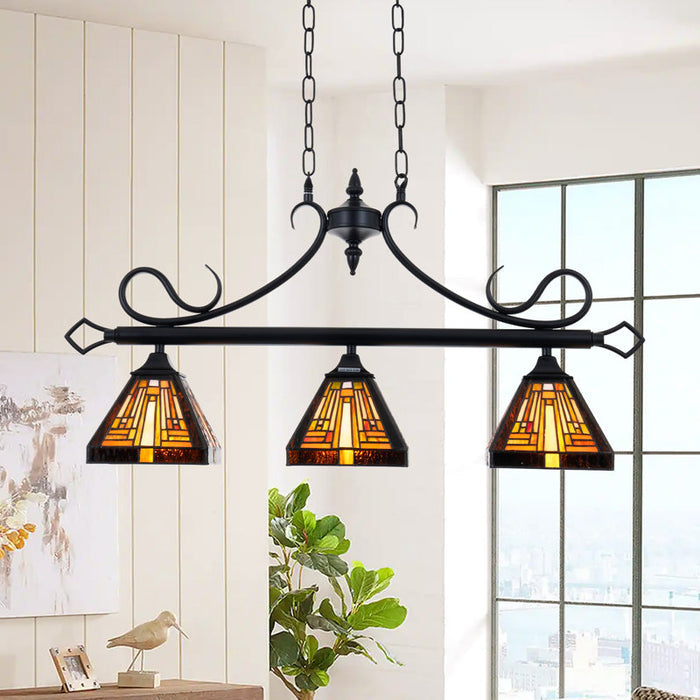 Lustre Tiffany Vintage 3 Lumières 69,85 cm