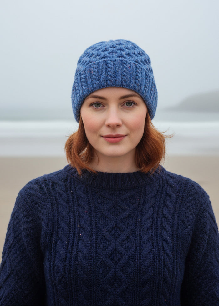 IrelandsEye Luxe Aran Hat | Blue