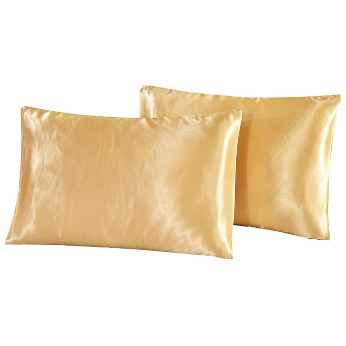 Luxury Silk Feel Satin Pillow Case Set of 2 - for healthy hair
