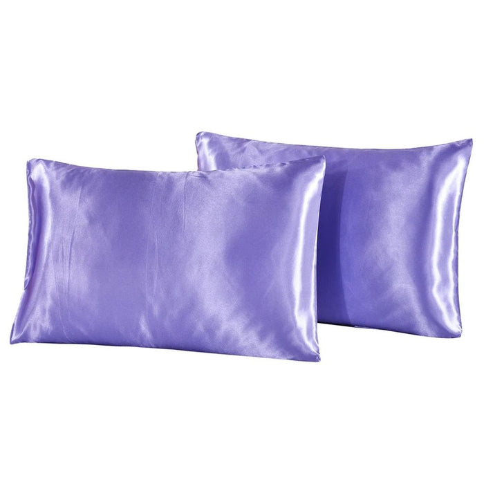 Luxury Silk Feel Satin Pillow Case Set of 2 - for healthy hair