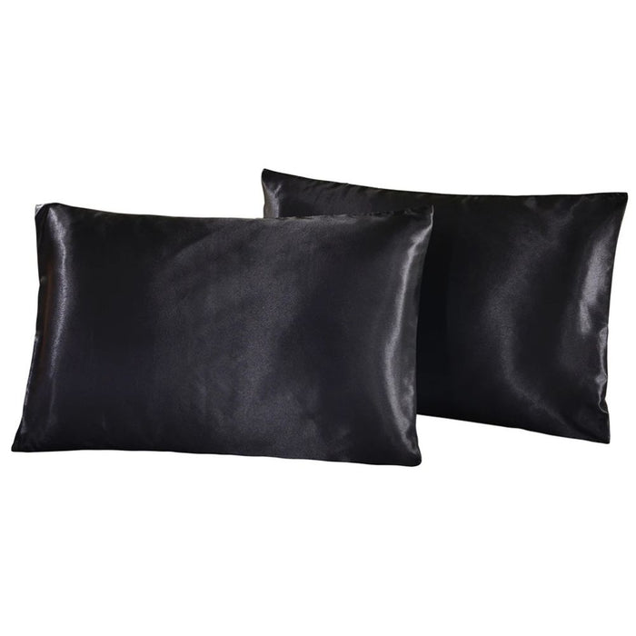 Luxury Silk Feel Satin Pillow Case Set of 2 - for healthy hair