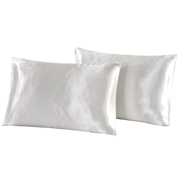 Luxury Silk Feel Satin Pillow Case Set of 2 - for healthy hair