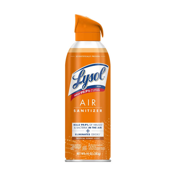 Lysol Air Sanitizer & Odor Eliminator Aerosol Spray Tropical Sunset 10 oz - 4 Pack